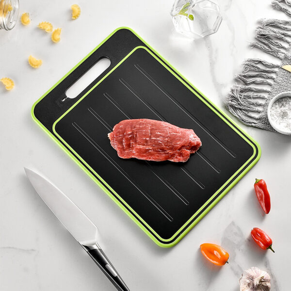 Double-side Cutting Board With Defrosting Function Chopping Board Kitchen Grinding Cutting Board With Knife Sharpener - Image 2