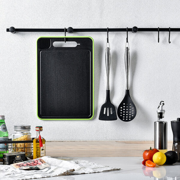 Double-side Cutting Board With Defrosting Function Chopping Board Kitchen Grinding Cutting Board With Knife Sharpener - Image 6